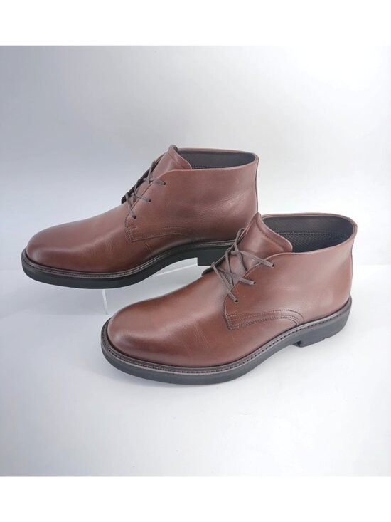 ECCO Metropole London Chukka Men Boot Brown Cognac Leather Waterproof Size 41 main image 10
